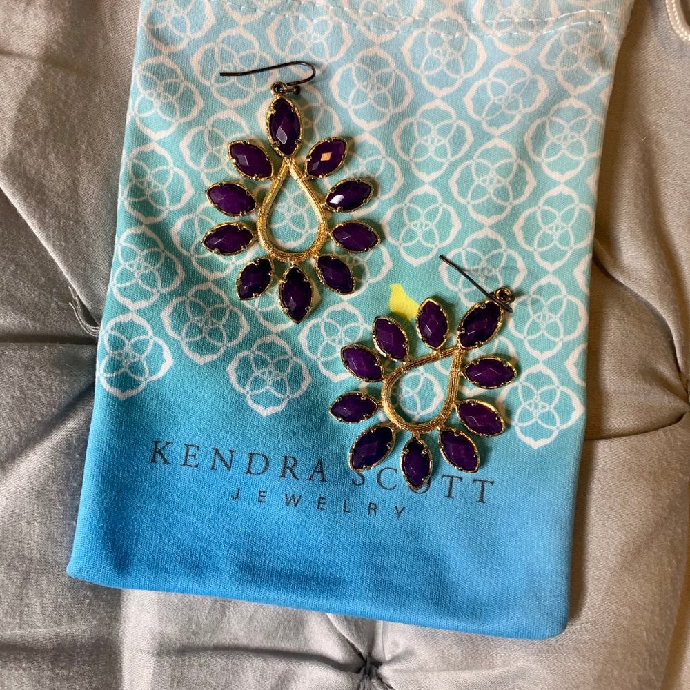 Purple Kendra Scott earrings
